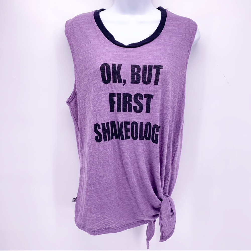 Beachbody “Ok, But First Shakeology” Tank Top Size XS